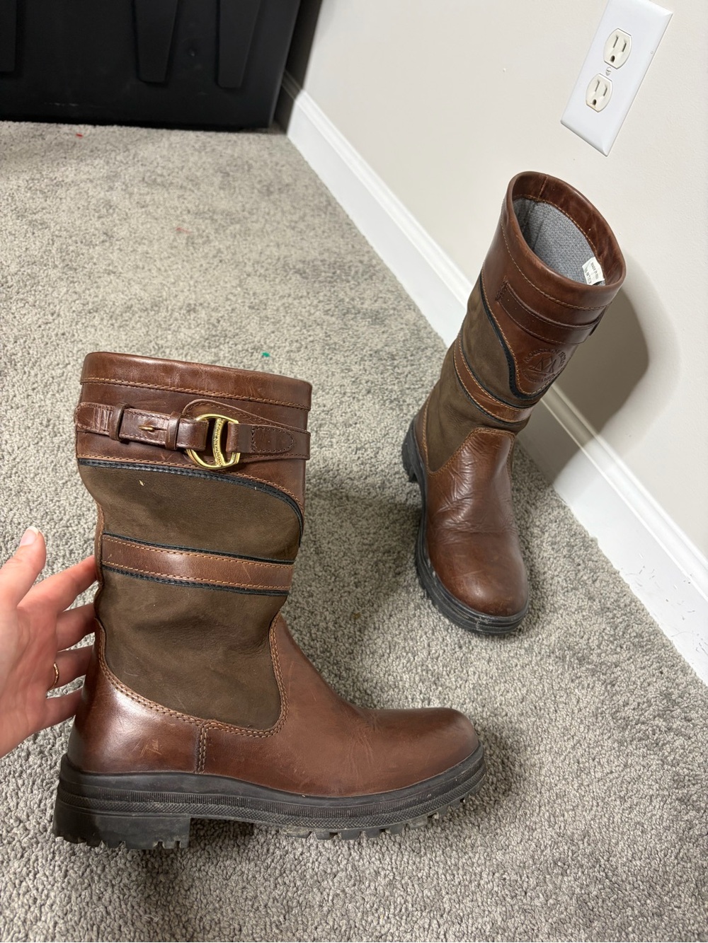 leather Mountain Horse Devonshire short country muck boots horse equestrian